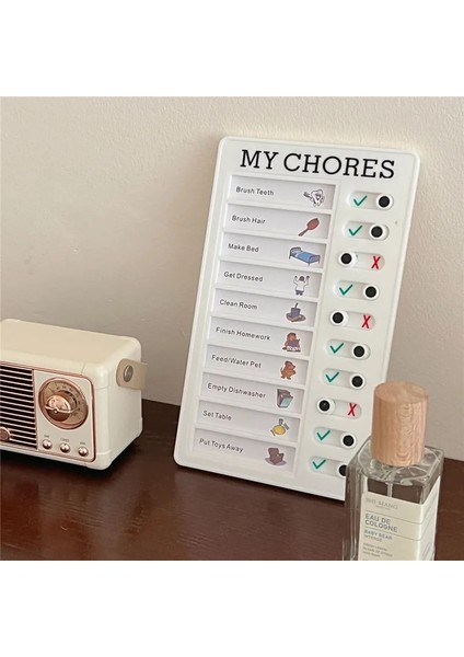 Beyaz Stil Günlük Görev Planlama Kurulu Çocukların Öğrenmesi Için Taşınabilir Planlayıcı Öz-Disiplin Programı Organizasyon Not Kartı Delikli Kart Cihazı (Yurt Dışından) fiyatları