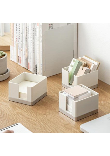 Bej Tarzı Pedli Kağıt Kırtasiye Organizatör Yuvarlak Kenarlar Çizilmez Modern Günlük Kullanım Ofis Kırtasiye Not Organizatör (Yurt Dışından) fiyatları