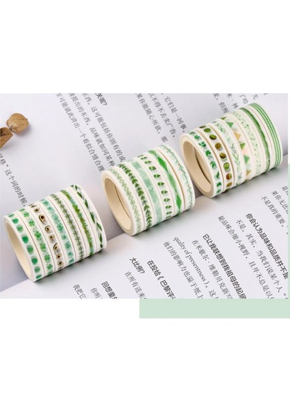 7-10 Adet Tarzı Adet Yapışkan Bantlar Çıkartmalar Dekoratif Kırtasiye Bantları Siyah Folyolu Washi Bant Japon Kağıt Dıy Planlayıcısı Maskeleme Bandı (Yurt Dışından) indirimleri