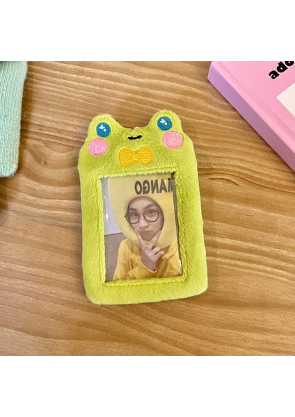 P Tarzı Kawaii Karikatür Hayvan Serisi Yumuşak Peluş 3 Inç Kpop Fotoğraflı Kart Tutucu Fotoğraf Kartı Tutucu Çanta Kolye Okul Kırtasiye (Yurt Dışından)