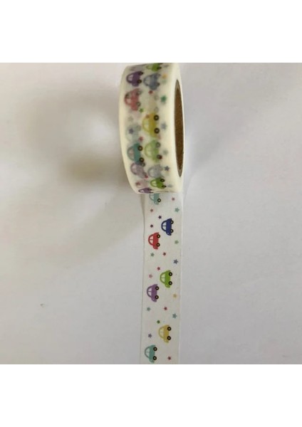 NO.1046 Tarzı S Beden 15MM * 10M Sevimli Çiçek Washi Bant Araba Albümü Karalama Defteri Yapışkan Bant Maskeleme Bandı (Yurt Dışından)