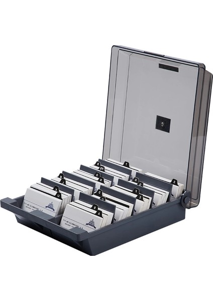 Siyah Stil Büyük Kapasiteli Plastik Işletme Adı Kartları Depolama Tutucu Organizatör Kutusu, Holding Için Alfabe Dizini Sekmeleri ile (Yurt Dışından) fiyatları