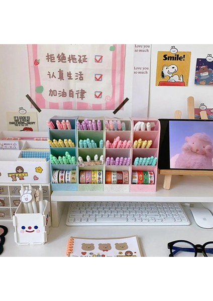 No.7 Tarzı 1 Adet Dikey Saklama Kutusu Kalemlik Makyaj Fırçaları Saklama Kutusu Çeşitli Eşyalar Organizatör Masa Düzenleyici Kırtasiye Tutucu Saklama Kutusu (Yurt Dışından) indirimleri