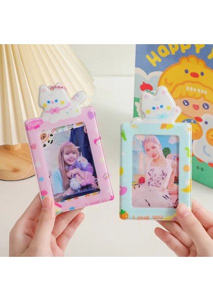 Beyaz Stil Sharkbang Lovly Leopard Baskı Kartı Kapak 2 Cep Polaroid Fotoğraf Tutucu Otobüs Banka Kartları Koruyucu Kılıf Keychaool Kırtasiye (Yurt Dışından) fiyatları