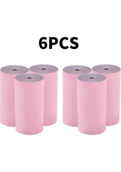 Pembe Tarzı Renkli Termal Kağıt Rulosu 57*30MM Yapışkansız Fotoğraf Kağıdı Peripage Için Şeffaf Baskı A6 A8 Paperang P1 Mini Cep Fotoğraf Yazıcısı (Yurt Dışından)
