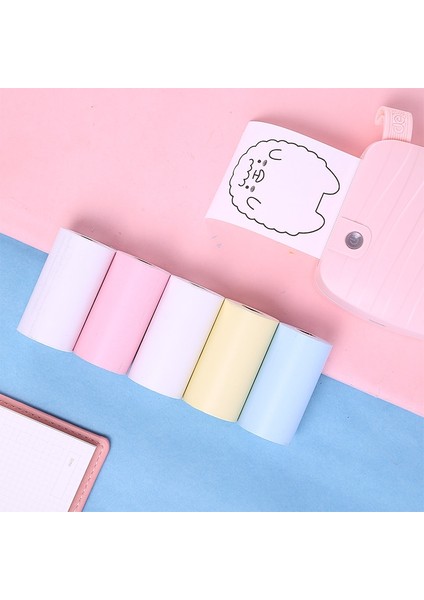 Pembe Tarzı Renkli Termal Kağıt Rulosu 57*30MM Yapışkansız Fotoğraf Kağıdı Peripage Için Şeffaf Baskı A6 A8 Paperang P1 Mini Cep Fotoğraf Yazıcısı (Yurt Dışından) modelleri