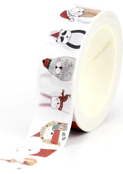 NO.1020 Stili Yeni M Sevimli Kutup Ayısı Penguen Kar Tanesi Ren Geyiği Kırmızı Kamyonlar Noel Ağacı Maskeleme ile Washi Bant Seti Dekor Kırtasiye (Yurt Dışından) modelleri