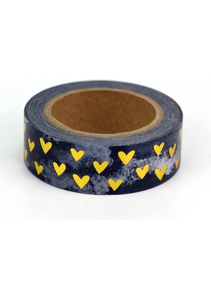 NO.F14 Stili 10M Dekor Sevimli Japon Kağıt Sevgililer Washi Bant Kalpler Seti Bakır Folyo Siyah Dıy Planlayıcısı Maskeleme Bantları Okul Ofis Malzemeleri (Yurt Dışından)