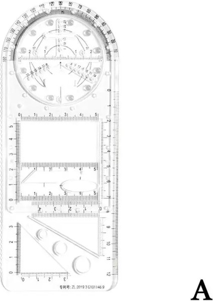 Bir Stil Okul Için Çok Fonksiyonlu Ilköğretim Okulu Aktivite Pusula Çizim Cetvel Geometrik Aracı Ölçme Iletki Cetvel X8N4 (Yurt Dışından)