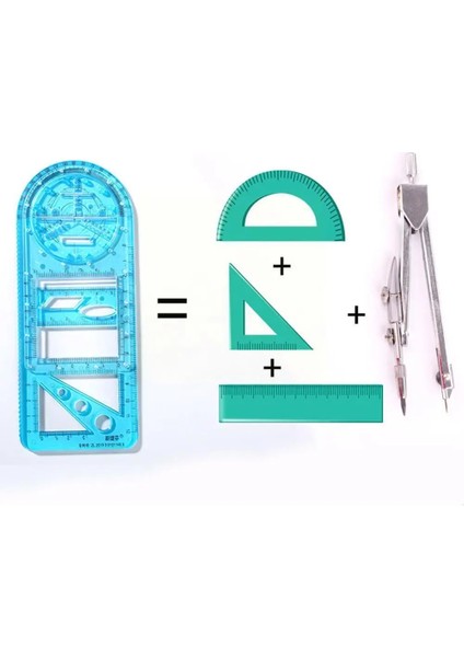 Bir Stil Okul Için Çok Fonksiyonlu Ilköğretim Okulu Aktivite Pusula Çizim Cetvel Geometrik Aracı Ölçme Iletki Cetvel X8N4 (Yurt Dışından) fırsatları
