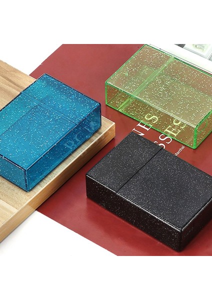 OSS28308BL Stili Moda Blingbling Şeffaf Saklama Kutusu 3-Oto Albümü Fotocard Tutucu Kpop Idol Kartları Toplamak Organizatör Saklama Kutusu (Yurt Dışından) fiyatları