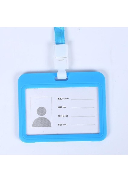 Gök Mavisi Yatay Stil Renkli Plastik Otobüs Kimlik Kartı Tutucu Kılıf Boyun Askısı Ipi Kart Sahibinin Hemşire Rozeti Tutucu Hemşire Aksesuarları (Yurt Dışından)