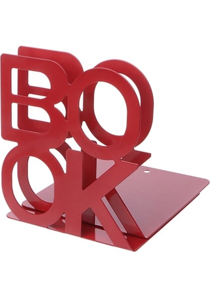 Kırmızı Stil Alfabe Şekilli Metal Kitap Ayracı Demir Destek Tutucu Masa Kitaplar Için Standları (Yurt Dışından)