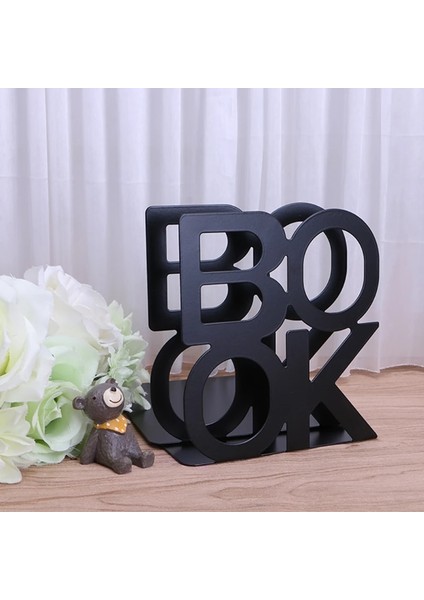 Kırmızı Stil Alfabe Şekilli Metal Kitap Ayracı Demir Destek Tutucu Masa Kitaplar Için Standları (Yurt Dışından) modelleri