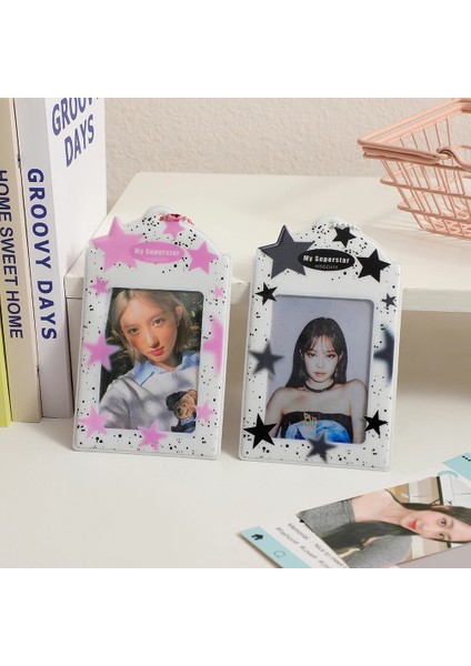 Pembe Tarzı Kawaii Yıldız 3 Inç Kartpostal Tutucu Kartpostal Albümü Renkli Kart Saklama Fotoğraf Çantası Kpop Idol Kart Toplamak Organizatör Kırtasiye (Yurt Dışından) modelleri