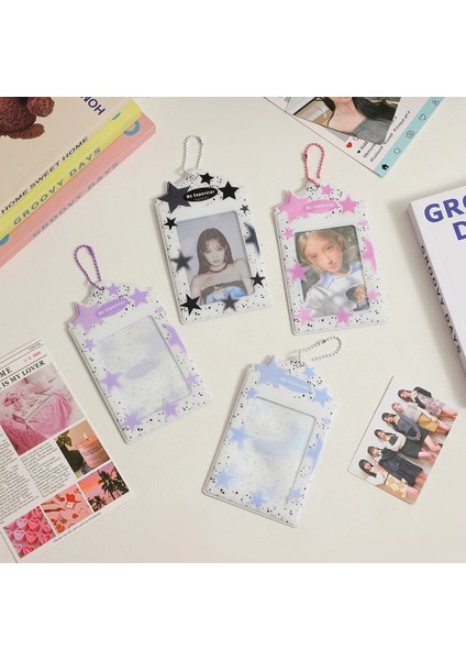 Pembe Tarzı Kawaii Yıldız 3 Inç Kartpostal Tutucu Kartpostal Albümü Renkli Kart Saklama Fotoğraf Çantası Kpop Idol Kart Toplamak Organizatör Kırtasiye (Yurt Dışından) fırsatları