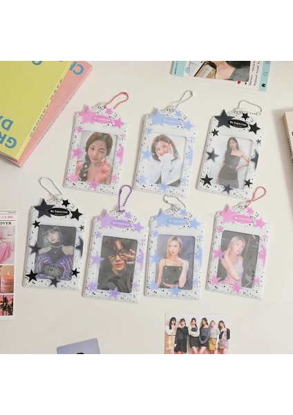 Pembe Tarzı Kawaii Yıldız 3 Inç Kartpostal Tutucu Kartpostal Albümü Renkli Kart Saklama Fotoğraf Çantası Kpop Idol Kart Toplamak Organizatör Kırtasiye (Yurt Dışından) indirimleri
