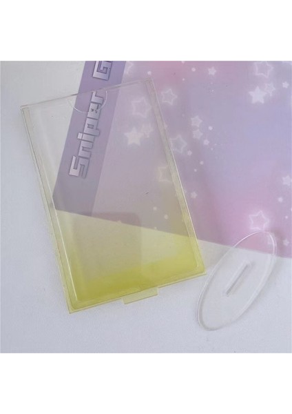 No.2 Tarzı Kawaii Şeffaf Degrade Aşk Bulutlar Akrilik Dıy Kart Standı Fotocard Tutucu Fotoğraf Çerçevesi Kart Tutucu Masaüstü Süsleme (Yurt Dışından)