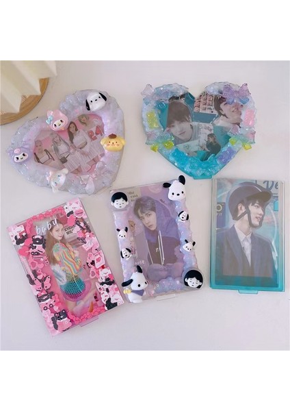 No.2 Tarzı Kawaii Şeffaf Degrade Aşk Bulutlar Akrilik Dıy Kart Standı Fotocard Tutucu Fotoğraf Çerçevesi Kart Tutucu Masaüstü Süsleme (Yurt Dışından) modelleri