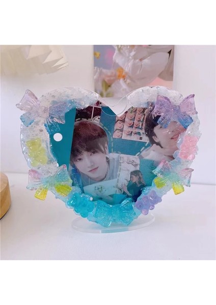 No.2 Tarzı Kawaii Şeffaf Degrade Aşk Bulutlar Akrilik Dıy Kart Standı Fotocard Tutucu Fotoğraf Çerçevesi Kart Tutucu Masaüstü Süsleme (Yurt Dışından) fırsatları