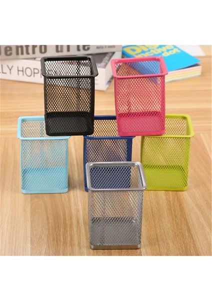 G Tarzı Gül Altın Masa Aksesuarları Sevimli Kalemlik Örgü Masa Düzenleyici Basit Düz Renk Metal Yuvarlak Kare Kalemlik (Yurt Dışından) fiyatları