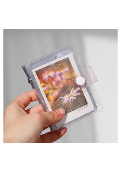 Pembe Stil Mini Glittery Fotoğraf Kartları Kitap Toplamak 36 Cep Taşınabilir Dıy Kpop Fotoğraf Düzenleyici Depolama Kitap Okul Kırtasiye (Yurt Dışından)