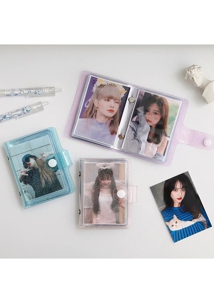 Pembe Stil Mini Glittery Fotoğraf Kartları Kitap Toplamak 36 Cep Taşınabilir Dıy Kpop Fotoğraf Düzenleyici Depolama Kitap Okul Kırtasiye (Yurt Dışından) fiyatları