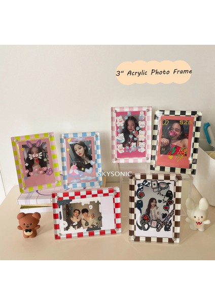 Kırmızı Stil Skysonıc 3 Inç Akrilik Fotoğraf Çerçevesi Idol Kartpostallar Ekran Manyetik Fotoğraf Kartları Dekorasyon Satranç Tahtası Gird Serisi Kart Sahibinin (Yurt Dışından) fırsatları
