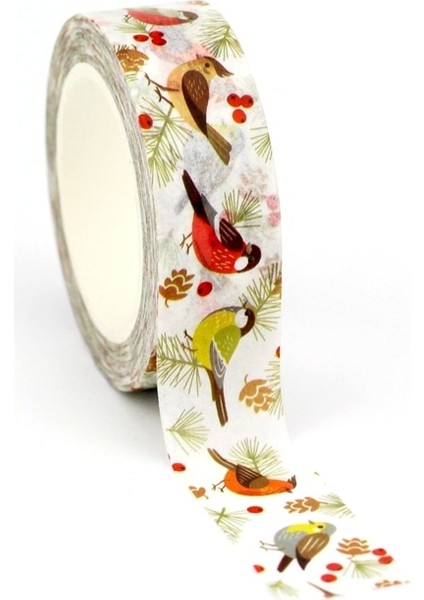 Yenı 1 Adet Dekor Noel Kardinal Kuş Ökseotu Yaprakları Scrapbooking Için Washi Bant Yapıştırıcı Maskeleme Bandı Kırtasiye (Yurt Dışından)