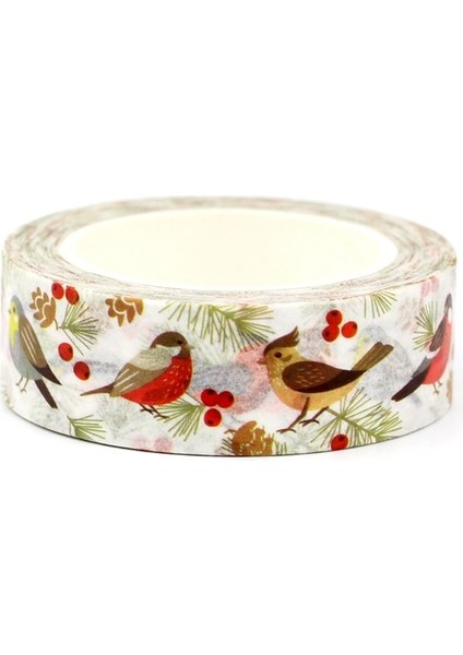 Yenı 1 Adet Dekor Noel Kardinal Kuş Ökseotu Yaprakları Scrapbooking Için Washi Bant Yapıştırıcı Maskeleme Bandı Kırtasiye (Yurt Dışından) fiyatları