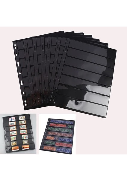 Izgara Posta Pulu Albüm Sayfaları Madeni Para Toplama Pulları Tutucu Gevşek Yapraklı Plastik Pul Saklama Kitabı (Yurt Dışından)