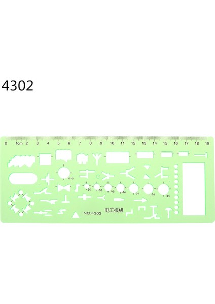 NO.4302 Tarzı Öğrenci Okul Kırtasiye Pro Için Plastik Geometrik Şablon Cetvel Çizim Araçları (Yurt Dışından)
