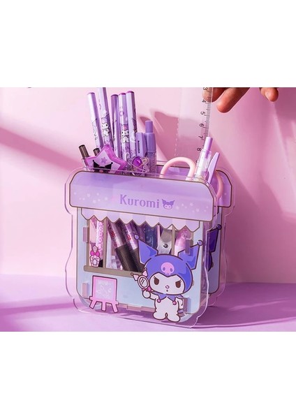 Gümüş Tarzı Sanrio Yaratıcı Karikatür Sevimli Kawaii Kendi Başına Yap Çıkartma Montaj Kalemlik, Masa, Ofis, Ev Dekorasyon Saklama Kutusu (Yurt Dışından) fırsatları