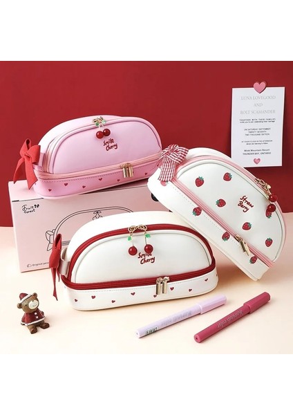 Pembe Tarzı Kalem Organizatör Kılıfları Büyük Kapasiteli Kalem Çantaları Kawaii Kore Kılıfı Kutuları Kızlar Için Okula Dönüş Okul Malzemeleri Kırtasiye (Yurt Dışından) indirimleri