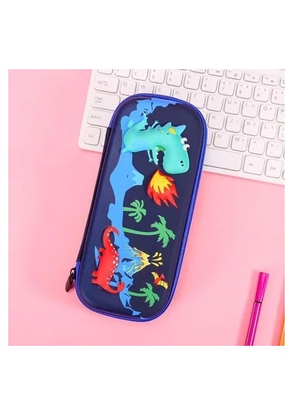 Mavi Stil Yaratıcı Karikatür Dinozor Sevimli Kalem Kutusu Okul Kawaii Kalem Kutuları Çocuklar Için Hediyeler Kırtasiye Çantası Karikatür Kalem Kalem Kutusu (Yurt Dışından)