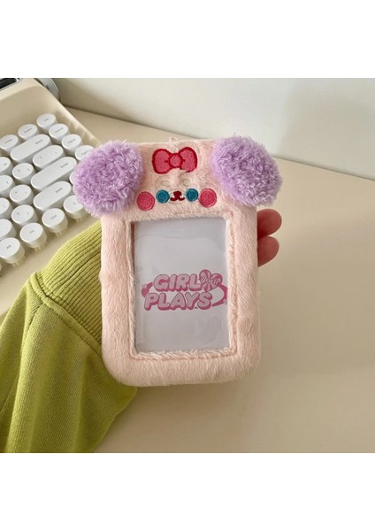 B Tarzı Kawaii Karikatür Hayvan Serisi Yumuşak Peluş 3 Inç Kpop Fotoğraflı Kart Tutucu Fotoğraf Kartı Tutucu Çanta Kolye Okul Kırtasiye (Yurt Dışından)