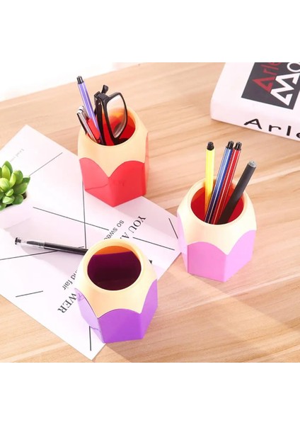 Yeşil Stil Çok Fonksiyonlu Kalemlik Kalem Fırçası Konteyner Masaüstü Dekorasyon Kırtasiye Saklama Vazo Organizatör Sevimli Masa Aksesuarları (Yurt Dışından) modelleri