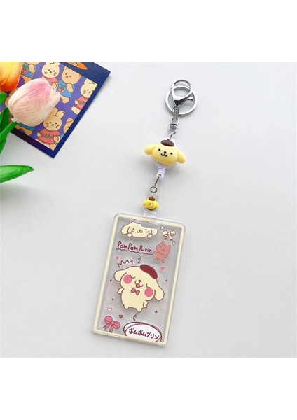 Sarı Stil Çocuklar Için Kawaii Kart Tutucu Fotocard Tutucu Kredi Kimlik Banka Kartı Fotoğraf Ekran Tutucu Otobüs Kartı Koruyucu Kılıf Kolye Anahtarlık (Yurt Dışından)