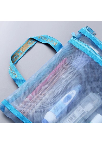 Gri-A4-05 Stili A4 A5 Basit Şeffaf Çift Örgü Çanta Kalem Kutusu Ofis Öğrenci Kalem Kutuları Naylon Kalem Kutusu Okul Malzemeleri Kalem Kutusu (Yurt Dışından) fırsatları