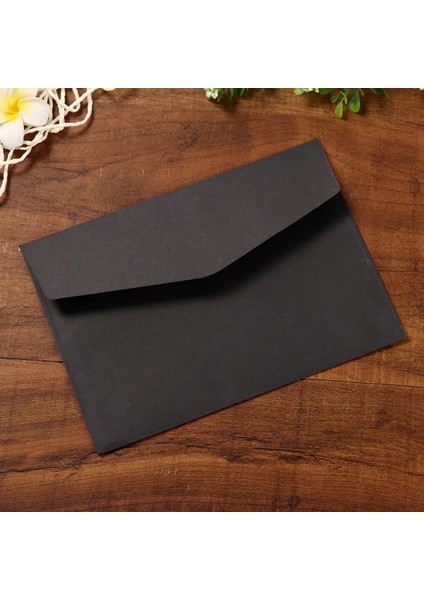 Beyaz Stil (10 Adet) 12*17CM Siyah Beyaz Kraft Düz Renk Boş Zarf Tebrik Kartı Kartpostal Zarflar (Yurt Dışından) fiyatları