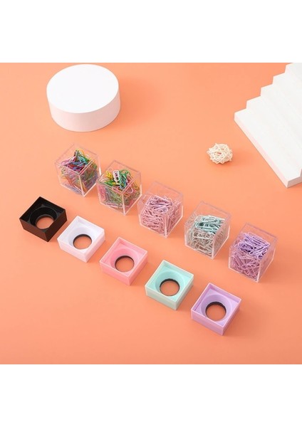 Mor Tarzı Ataşlar ile Manyetik Ataş Tutucu Masa Düzenleyici Için Sevimli Ofis Malzemeleri Manyetik Ataş Dağıtıcı Kutusu K1KF (Yurt Dışından) indirimleri