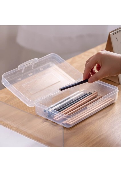 Kırmızı Stil Plastik Şeffaf Kalem Kutusu Kırtasiye Kutusu Büyük Kapasiteli Istiflenebilir Tasarım Kroki Sanat Öğrenci Okul Için Basit Kalem Kutusu (Yurt Dışından) fiyatları