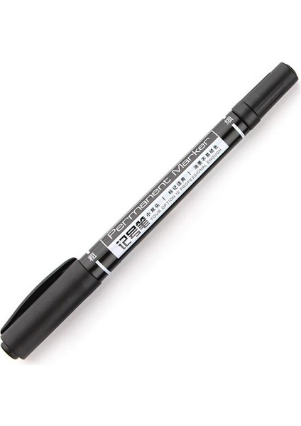 Siyah Stil Su Geçirmez Kalıcı Çift Uçlu Siyah Mavi Kırmızı Sanat Işaretleme Kalemleri Öğrenci Okul Ofis Kırtasiye Boya Kalemi Kırtasiye (Yurt Dışından)