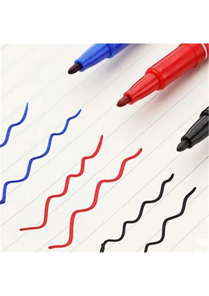 Siyah Stil Su Geçirmez Kalıcı Çift Uçlu Siyah Mavi Kırmızı Sanat Işaretleme Kalemleri Öğrenci Okul Ofis Kırtasiye Boya Kalemi Kırtasiye (Yurt Dışından) fırsatları