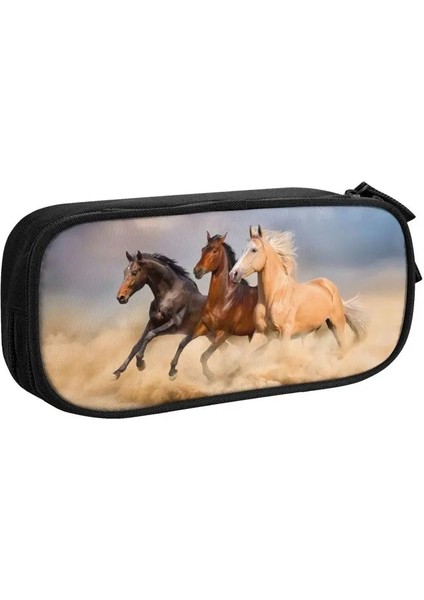 No.13 Tarzı Boys Kızlar Için Kawaii At Kalem Kutusu Özel Hayvan Büyük Depolama Kalem Kutusu Çanta Kırtasiye (Yurt Dışından) modelleri