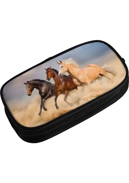 No.13 Tarzı Boys Kızlar Için Kawaii At Kalem Kutusu Özel Hayvan Büyük Depolama Kalem Kutusu Çanta Kırtasiye (Yurt Dışından) fırsatları