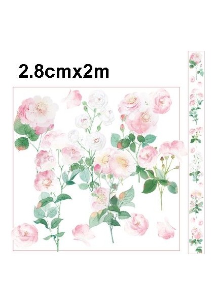 Gül Washi Tarzı Çiçek Bant Gülortancalavanta Kiraz Dergisi Washi Bantlar Japon Maskeleme Bandı Scrapbooking Dekoratif Çıkartmalar (Yurt Dışından)