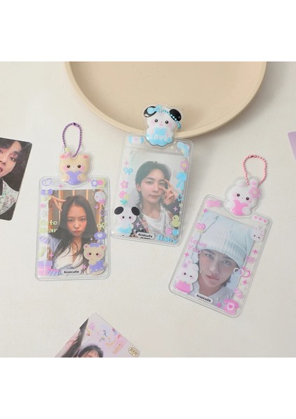 Pembe Tarzı Koreaard Tutucu Kol Sevimli Pvc Karikatür Kız Fotoğraf Ekran Kolye Yıldız Takip Albümü Kart Çantası (Yurt Dışından) fırsatları