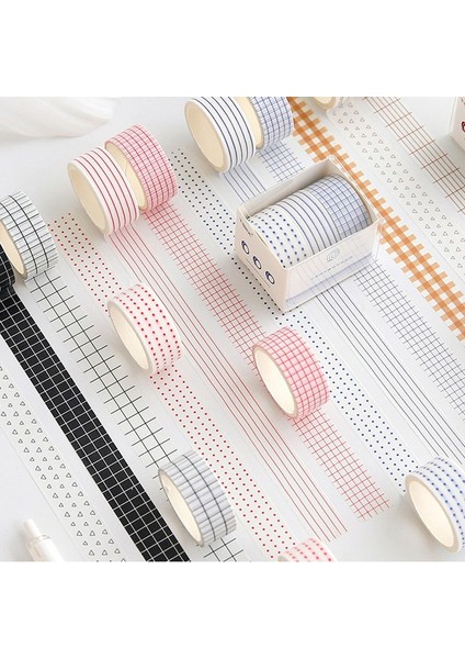 Stil 5 Stil Chihiro Zaman El Hesabı Washi Bant Seti Kawaii Taban Düz Renk Kafes Sınır Etiket Maskeleme Bandı Dıy Günlüğü Albüm Planlayıcıları (Yurt Dışından) indirimleri