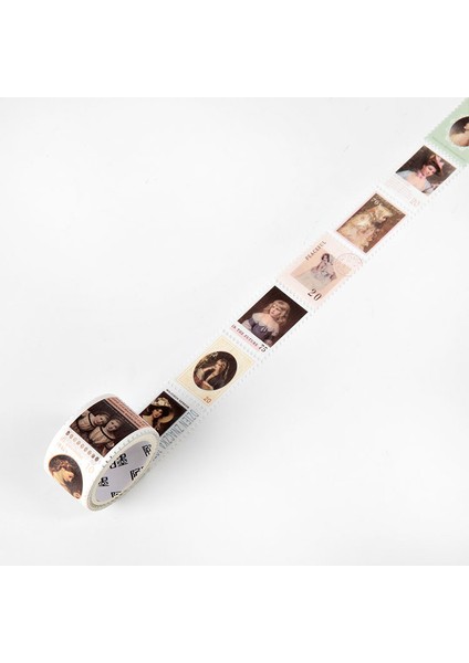 2 Boyutlu Stil 25MM Geniş Posta Pulu Washi Bantlar Scrapbooking Için Dekoratif Çıkartmalar Dıy Sanatlar El Sanatları Albümü Takvimler (Yurt Dışından)
